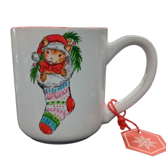 Sheffield Home "Meow'y Christmas" Coffee Mug with gift tag - Picture 1 of 4